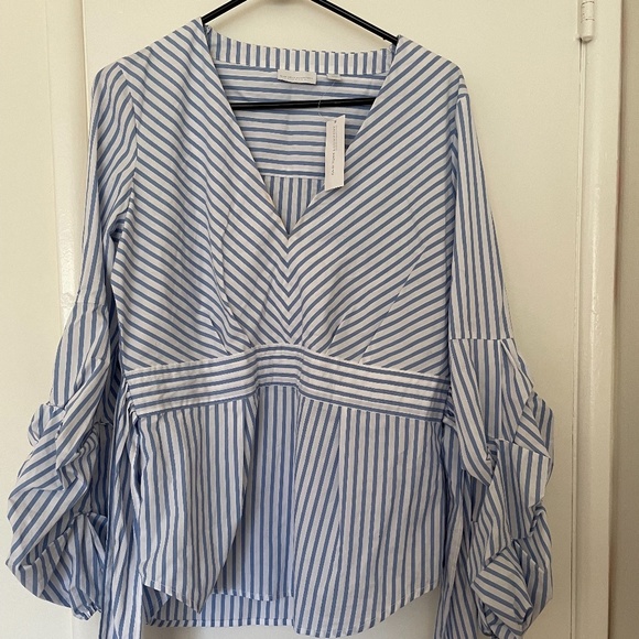 New NY&C Puffed sleeve top size Medium - Picture 1 of 2
